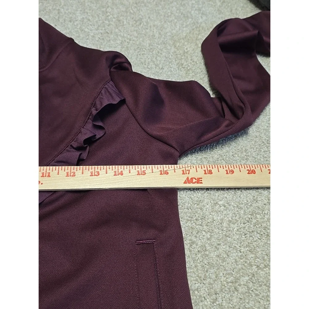 Tory Sport Maroon Tonal Ruffle‎ Track Jacket And Pants Sz XS Tory Burch Casual